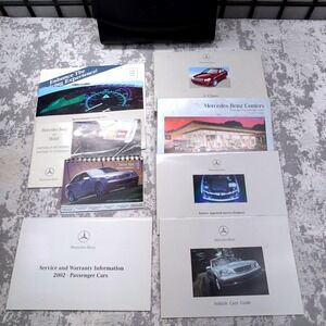 2002 Mercedes Benz C-Class Owners Manual Set with Black Leather Case OEM Vintage